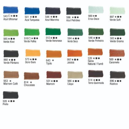 Imagem de Kit Com 6 Tintas De Tecido Acrilex 37ml - Escolha As Cores