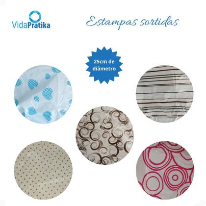 Imagem de Kit Com 6 Toucas De Plástico Impermeável Para Banho Sortidas