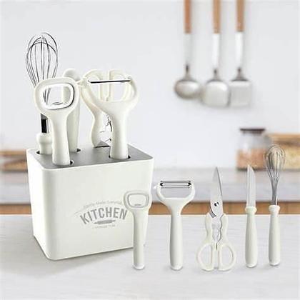 Imagem de Kit com 6 utensílios cozinha silicone com expositor