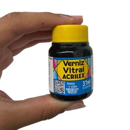 Imagem de Kit com 6 Verniz Vitral Vitro Acrilex 37ml - Escolha a Cor