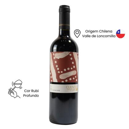 Imagem de Kit com 6 Vinhos Chilenos Tinto Seco Carmenere Cuentos del Fuego