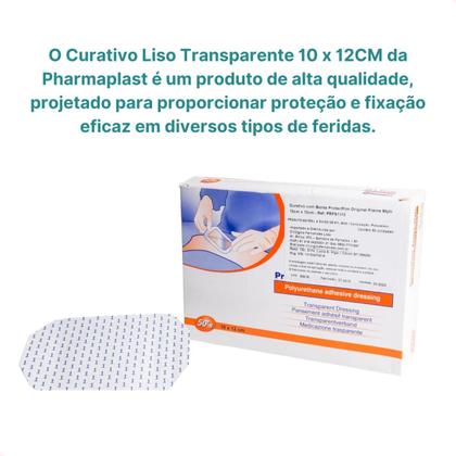 Imagem de Kit com 60 - Curativos Cirurgicos Filme Transp Liso 10x12 cm