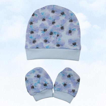 Imagem de Kit Com 60 Peças Toucas e Luvinhas Para Bebê Algodão