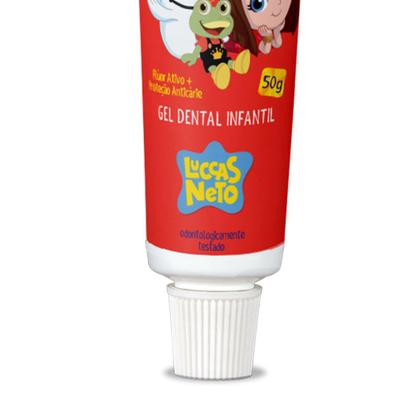 Imagem de Kit com 6un Pasta de Dente Infantil Luccas Neto Gel Dental 50Gr Sem Açúcar