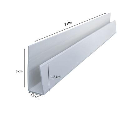 Imagem de Kit com 75m de Acabamento Perfil "U" para Forro PVC 3cmx3,00m Bariri