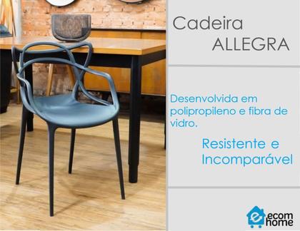 Imagem de Kit com 8 Cadeiras de Jantar Cozinha Restaurantes Comercial Alegra Preta
