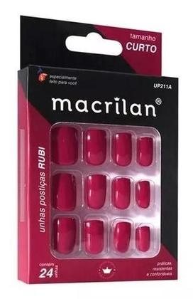 Imagem de Kit Com 8 Cores Unhas Postiça Curta Sem Adesivo Macrilan