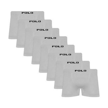 Imagem de Kit com 8 Cuecas Box Polo Star Branca Masculina