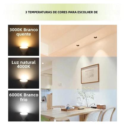 Imagem de Kit com 8 Lâmpadas de LED MR16 GU5.3 12V - Substitui Halógena 40W (110V/220V)