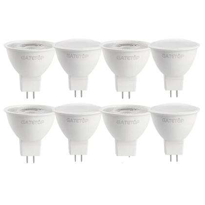 Imagem de Kit com 8 Lâmpadas de LED MR16 GU5.3 12V - Substitui Halógena 40W (110V/220V)