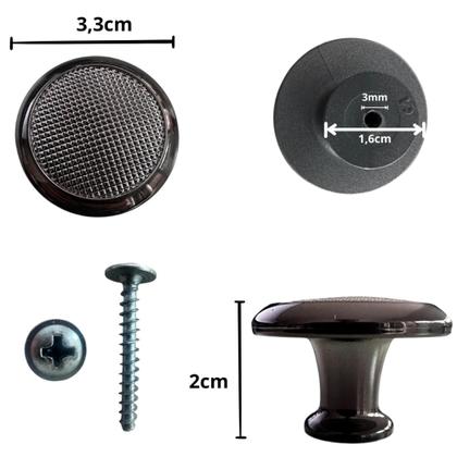 Imagem de Kit com 8 Puxadores De Luxo Ponto Bolinha Furo Único Perfeito para Armários e Gavetas