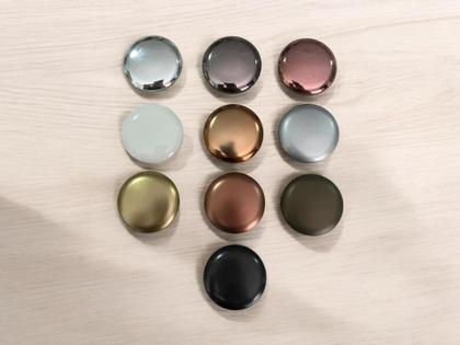 Imagem de Kit com 8 Puxadores De Luxo Ponto Bolinha Furo Único Perfeito para Armários e Gavetas