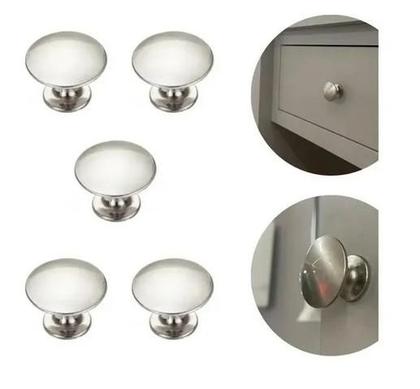 Imagem de Kit com 8 Puxadores Redondo Escovado 30mm Linha Luxo