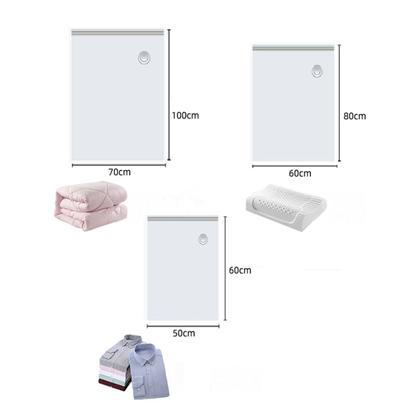 Imagem de Kit com 8 Sacos à Vácuo Roupa 4 Pequenos  2 Médios 2 Grandes