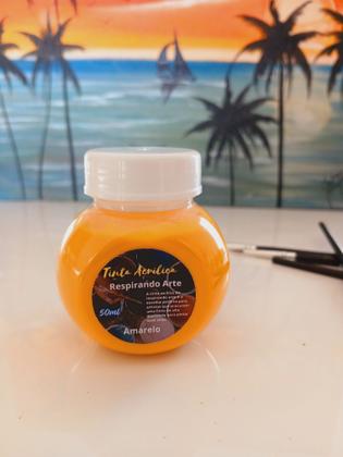 Imagem de kit Com 8 Tintas Acrilica Brilhante Para Telas  50ml