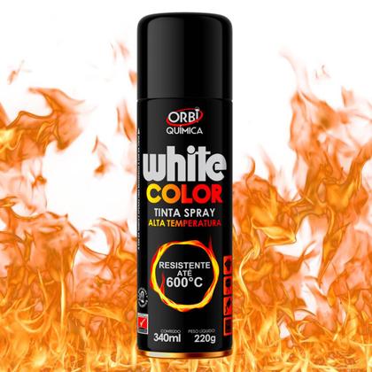 Imagem de Kit com 8 Tintas Spray Alta Temperatura para RodaEscapamentoMotorFornoFogãoChurrasqueira Orbi