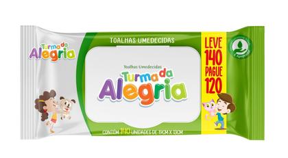Imagem de Kit Com 8 Toalha Umedecida Turma da Alegria Leve 140 Pague 120 Total 1120 Unidades