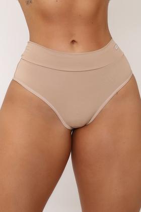 Imagem de Kit Com 9 Calcinhas Cintura Alta Fio Duplo Amora Modela Cintura