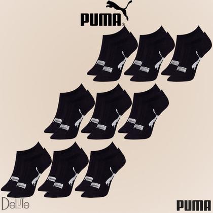 Imagem de Kit com 9 Pares de Meias Adulto Puma Modelo Sapatilha Calcanhar Verdadeiro Lisa Básica Esportiva