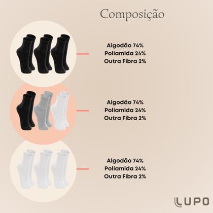 Imagem de Kit Com 9 Pares De Meias Cano Médio Infantil Lupo Original Para Menino E Menina Até Tamanho 35