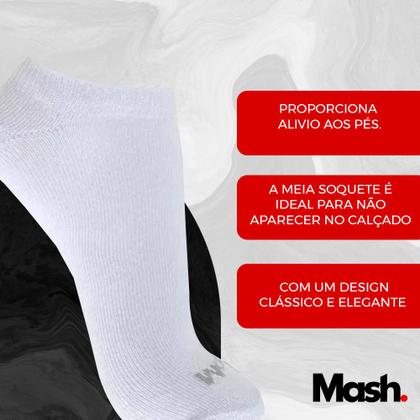 Imagem de Kit Com 9 Pares Meias De Sapatilha Invisível Mash Em Algodão Modelo Unissex