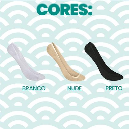 Imagem de Kit Com 9 Pares Meias Selene Sapatilha Modelo Super Invisível Feminina