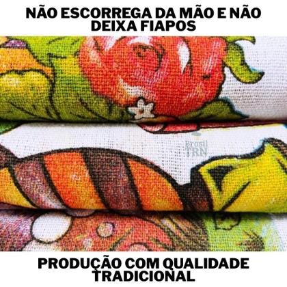 Imagem de Kit com até 10 panos de prato em tecido grosso estampado Legitimo Pé de Galinha 100% algodão