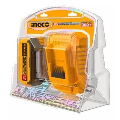 Imagem de Kit Com Carregador 20v + Bateria 4 Ah Ingco Fbcpk1214-9