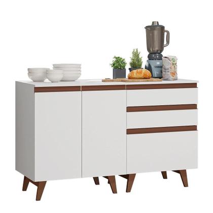 Imagem de Kit Com Dois Balcões De Cozinha 2 Portas 3 Gavetas Madesa