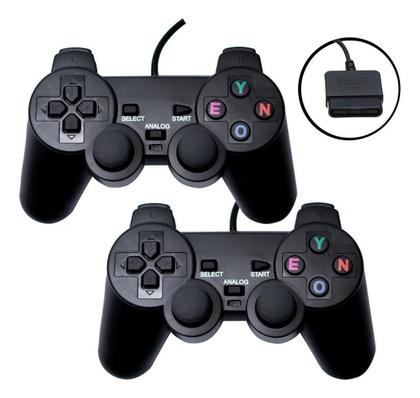 Imagem de Kit Com Dois Controles Joystick Playstation 2 Analógico Ps2