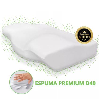 Imagem de Kit com dois Travesseiros Ergonômicos Com Apoio Cervical Original 