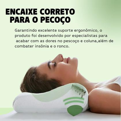 Imagem de Kit com dois Travesseiros Ergonômicos Com Apoio Cervical Original 