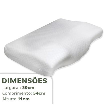 Imagem de Kit com dois Travesseiros Ergonômicos Com Apoio Cervical Original 