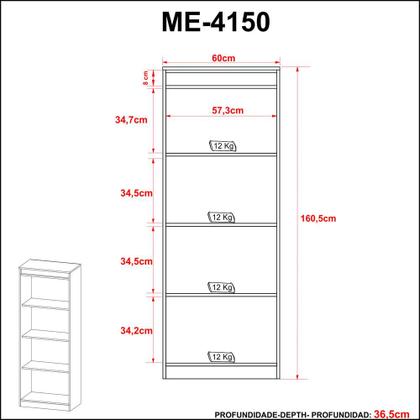 Imagem de Kit Com Escrivaninha, Gaveteiro e Armario AME - Tecno