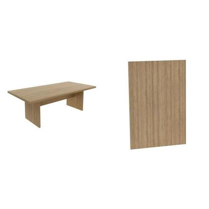 Imagem de Kit com Mesa para Reunião 6 Lugares e Painel para TV até 37 Polegadas Marrom/Amendoa