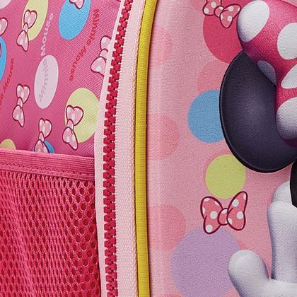 Imagem de Kit com Mochila com Rodas Tamanho G Minnie SE 13240 com Lancheira e Estojo Estampa em Relevo Xeryus