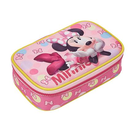 Imagem de Kit com Mochila com Rodas Tamanho G Minnie SE 13240 com Lancheira e Estojo Estampa em Relevo Xeryus