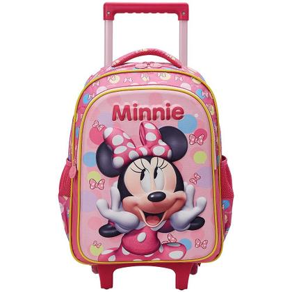 Imagem de Kit com Mochila com Rodas Tamanho G Minnie SE 13240 com Lancheira e Estojo Estampa em Relevo Xeryus