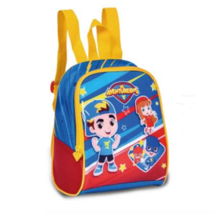 Imagem de Kit Com Mochila de Carrinho Lancheira Térmica e Estojo Duplo Escolar Infantil Os Aventureiros
