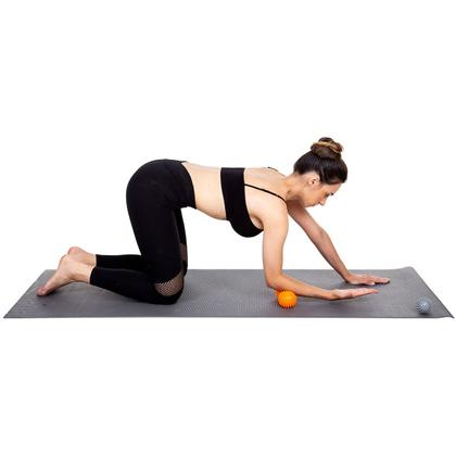 Imagem de Kit com Rolo e Bola de Massagem Automassagem Alivia Tensões Musculares Vollo