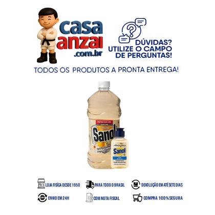 Imagem de Kit com sanol desinfetante chá branco 2l + sanol limpador concentrado de superfície chá branco 120ml