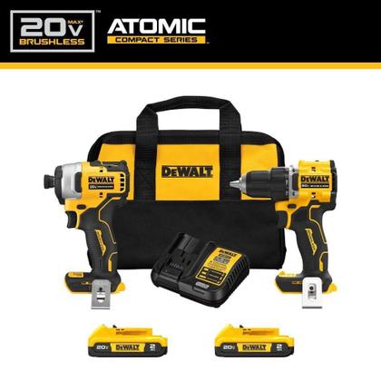 Imagem de Kit combinado DEWALT Atomic 20V Max Brushless Drill/Driver + Impact