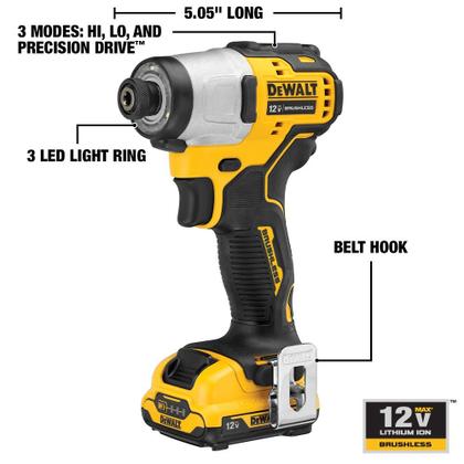 Imagem de Kit Combinado Furadeira Dewalt Xtreme 12V Max DCK221F2 - Sem Fio