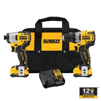 Imagem de Kit Combinado Furadeira Dewalt Xtreme 12V Max DCK221F2 - Sem Fio