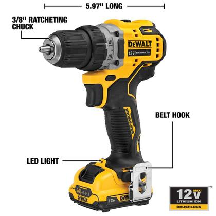 Imagem de Kit Combinado Furadeira Dewalt Xtreme 12V Max DCK221F2 - Sem Fio