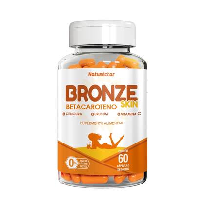 Imagem de Kit Combo 02 UND Bronze Skin Betacaroteno Urucum 120 Cápsulas Bronzeamento da Pele Natunéctar