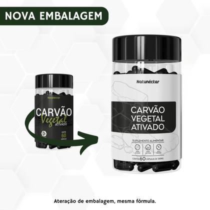 Imagem de Kit Combo 04 UND Carvão Vegetal Ativado Puro Total 240 Caps Natunéctar