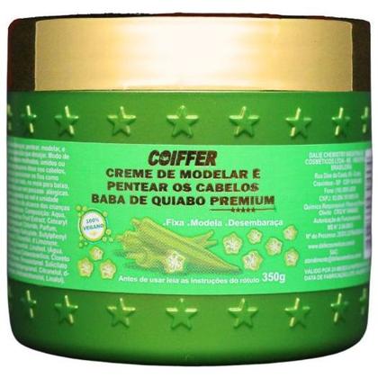 Imagem de Kit Combo Creme de Modelar e Pentear Baba de Quiabo Premium Coiffer 350g