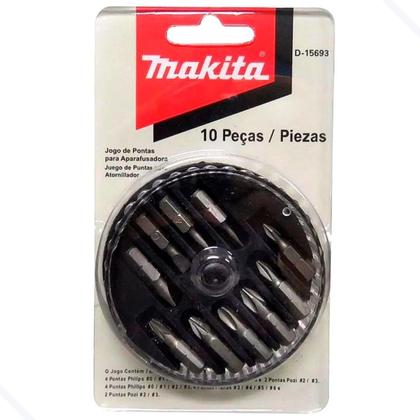 Imagem de Kit Combo Furadeira Parafusadeira 10mm Bateria 12v com Jogo Bits Profissional Bivolt Makita