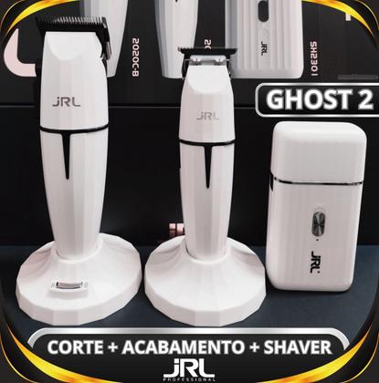 Imagem de Kit Combo JRL Ghost 2 Profissional com Máquina de Corte Acabamento de Precisão e Barbeasdor Shaver